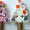 making simple Christmas tree from ball of yarn, craft colorful ornaments, amazing decoration noel