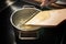 Making spaetzle, homemade egg pasta dough is scrapped from a wooden board into boiling water, typical dish in Schwaben, southern