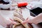 Making Swirl Brioche with chocolate, traditional Polish sweet Christmas bread