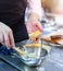 Making Traditional Gyoza Dumplings, Making homemade Gyoza