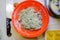 Makings of Italian Tortelli filled with ricotta, parmesan cheese, and spinach