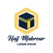 Makkah kaaba hajj omra logo with text space for your slogan / tag line