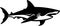 mako shark Black Silhouette Generative Ai