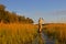 Makoro poler in the Okavango Delta