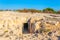 Makronissos tombs near Ayia Napa on Cyprus