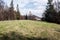 Mala Czantoria hill with signpost in Silesian Beskids mountains in Poland