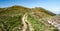 Mala Fatra mountain range panorama during hiking to Velky Krivan hill in Slovakia