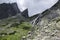 Mala studena dolina hiking trail in High Tatras, summer touristic season, wild nature, touristic trail