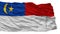 Malacca City Flag, Malaysia, Isolated On White Background
