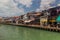 MALACCA, MALAYASIA - MARCH 19, 2018: Malacca River in the center of Malacca Melaka