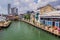 MALACCA, MALAYASIA - MARCH 19, 2018: Malacca River in the center of Malacca Melaka