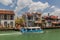 MALACCA, MALAYASIA - MARCH 19, 2018: Tour boat at Malacca River in the center of Malacca Melaka , Malaysi