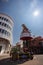 Malacca, Malaysia - August 10, 2022: Roundabout at the entrance to the Jonker Street or Jonker Walk. in the center of Melaka, the