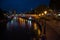 Malacca river embankment at night