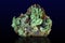 Malachite -  Azurite mineral stone, on dark background