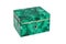 Malachite box, isolated on white