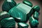 malachite mineral tumbled and polished, generated ai image