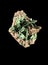 Malachite Pseudomorph Azurite mineral stone rock isolated on black