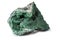 A malachite stone placed on the white background.