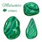 Malachite stones set, healinh crystals, heart chakra stone, green stones