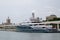 MALAGA, ANDALUCIA/SPAIN - JULY 5 : Modern Cruiser in the Harbour