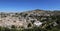 Malaga in Andalusia, Spain. Aerial view (panorama) of the city