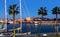 Malaga from Port in twilight time