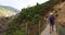 Malaga, Spain. Circa September 2020. Royal Trail El Caminito del Rey in gorge Chorro