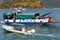 Malagasy freighter ship in Nosy Be bay, Madagascar