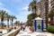 Malagueta Beach Promenade in Malaga, Spain