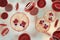 The malaria-infected red blood cells