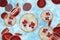 The malaria-infected red blood cells
