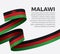 Malawi flag for decorative.Vector background