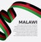 Malawi flag for decorative.Vector background