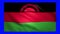 Malawi flag on green screen for chroma key