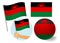 Malawi flag icon set