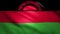 Malawi flag moves in the wind