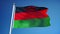 Malawi flag in slow motion seamlessly looped with alpha