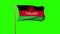 Malawi flag with title waving in the wind. Looping