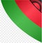 Malawi flag wave isolated on png or transparent background vector illustration