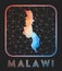 Malawi map design.