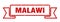 Malawi ribbon banner. Malawi grunge band sign.