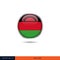 Malawi round flag vector design.