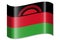 Malawi - waving country flag, shadow