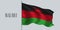 Malawi waving flag on flagpole vector illustration