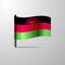 Malawi waving Shiny Flag design vector