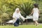 Malay family at recreational park having fun