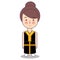 Malaysia cute traditional clothes fashion cartoon girl woman female wearing costume vector illustration