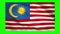 Malaysia flag on green screen for chroma key