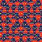 Malaysia flag ketupat silhouette seamless pattern